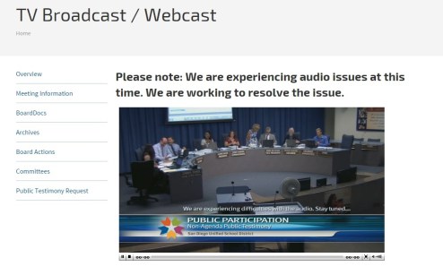 San Diego Unified Board Meeting 9-15-15