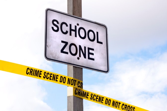 school-crime-scene