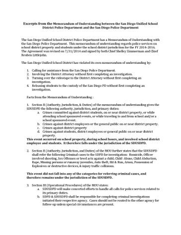 NAACP - San Diego Branch -- Press Conference 3-9-16 - Excerpts from the Memorandum of Understanding-page-001