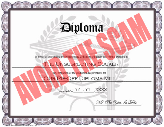 Diploma Mill Scam