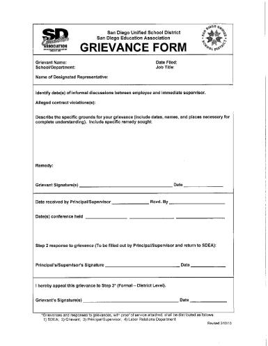 SDEA Grievance Form