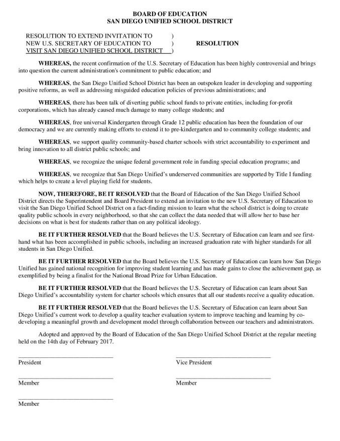 resolution-invitation-to-new-u-s-secy-of-education-2-14-17